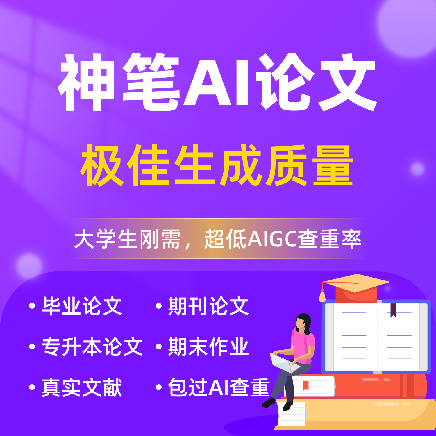 【09.11-09.19团购大促】一键生成万字AI论文系统-PPT/开题报告/期刊论文系统/论文PPT/AIGC降重(多开saas版)