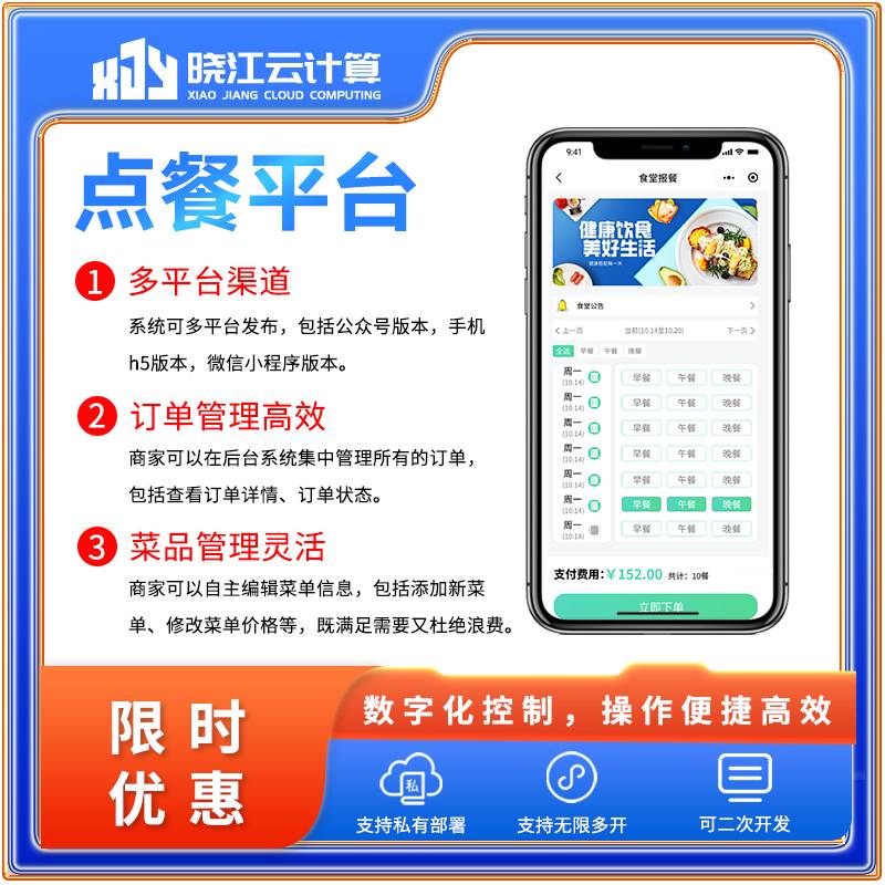 点餐平台系统(独立部署-无限多开)