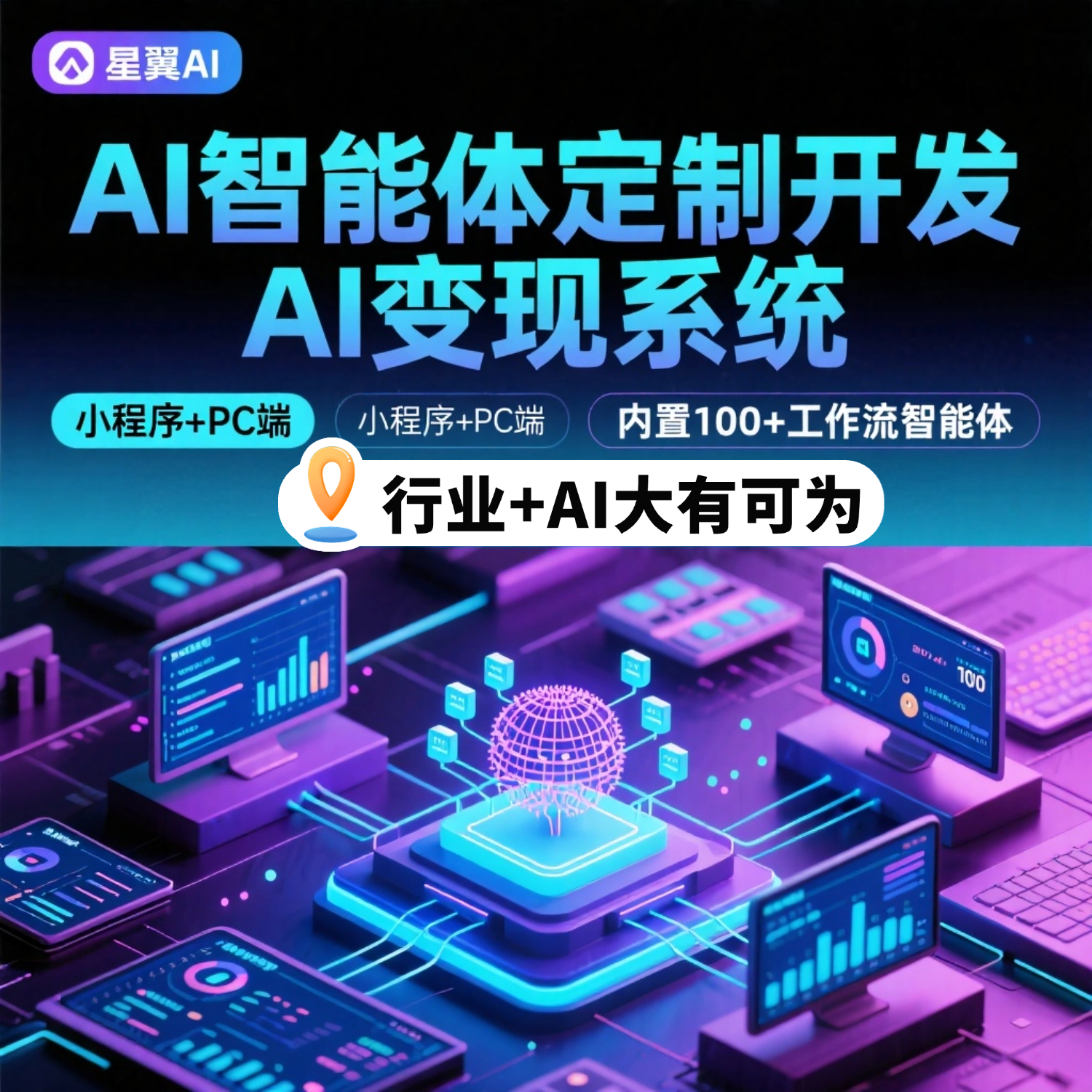 AI工具箱工作流星翼AI获客营销引流智能客服 ai 定制